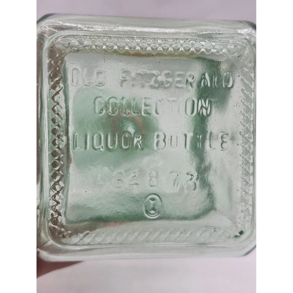Old Fitzgerald Collection Liquor Bottle   Green Good Vintage Glass